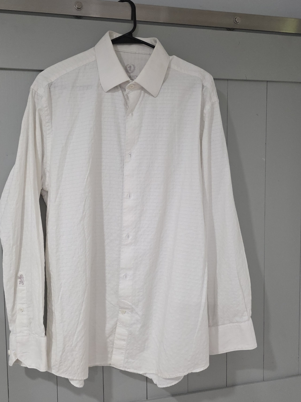 BUGATCHI UOMO White Men’s Dress Shirt - Timeless Formal Shirt